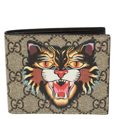 portafoglio gucci angry cat|Gucci Angry Cat Monogram Zip Around Wallet.